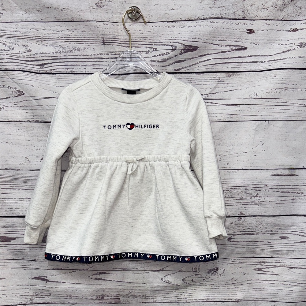 Tommy Hilfiger Kids Cream Long Sleeve Dress Size 4t